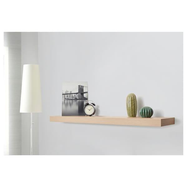 IKEA LACK wall shelf, 43 1/4x10 1/4 in White Stained Oak Effect, Ikea Ireland | 0641UXNBH