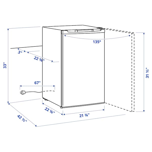 IKEA LAGAN fridge with freezer compartment, compact/white, 4.0 cu.ft, Ikea Ireland | 0819FEJCH