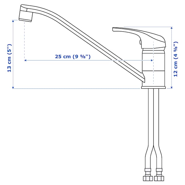IKEA LAGAN single lever kitchen faucet, chrome plated, Ikea Ireland | 1432FXJKB