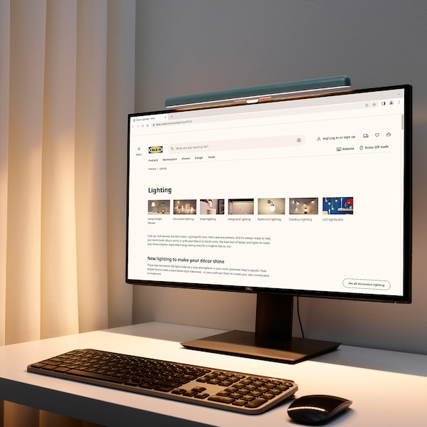 IKEA LAGERGÅNG LED lamp for screen, dimmable/turquoise, Ikea Ireland | 1793RHABZ