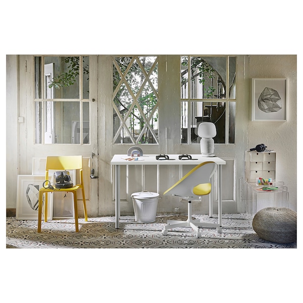 IKEA LAGKAPTEN / ADILS desk, 47 1/4x23 5/8 in White, Ikea Ireland | 0143ZDMLF