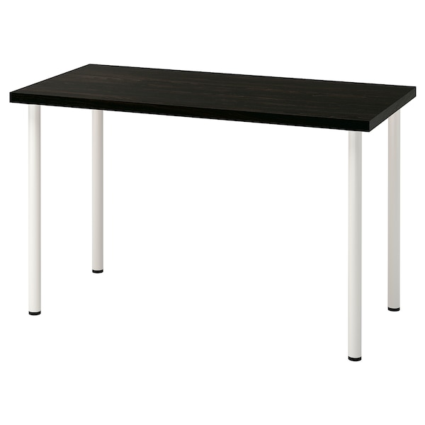 IKEA LAGKAPTEN / ADILS desk, 47 1/4x23 5/8 in Black / Brown / White, Ikea Ireland | 0142XACNS