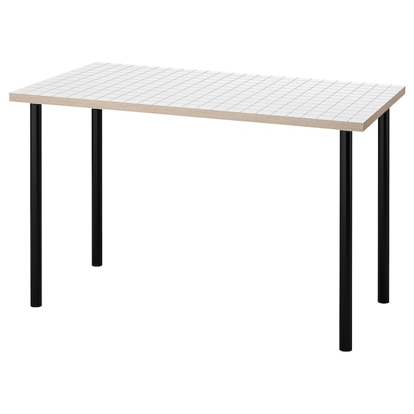IKEA LAGKAPTEN / ADILS desk, 47 1/4x23 5/8 in White Anthracite / Black, Ikea Ireland | 0574RCSPA
