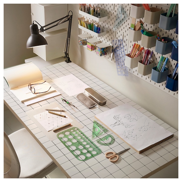 IKEA LAGKAPTEN / ADILS desk, 47 1/4x23 5/8 in White Anthracite / White, Ikea Ireland | 4820IRYMA