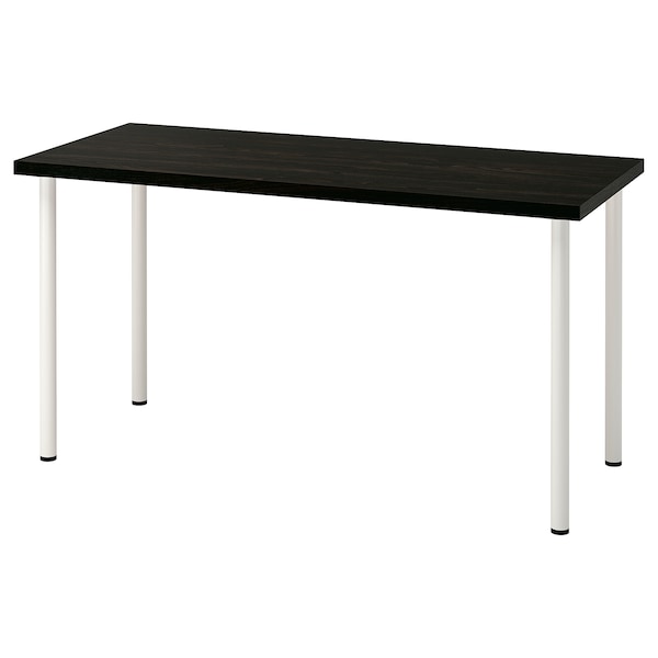 IKEA LAGKAPTEN / ADILS desk, 55 1/8x23 5/8 in Black / Brown / White, Ikea Ireland | 7981PRFBX