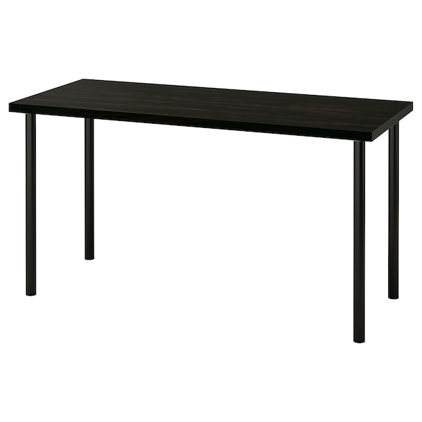 IKEA LAGKAPTEN / ADILS desk, 55 1/8x23 5/8 in Black / Brown / Black, Ikea Ireland | 7281VFMXA