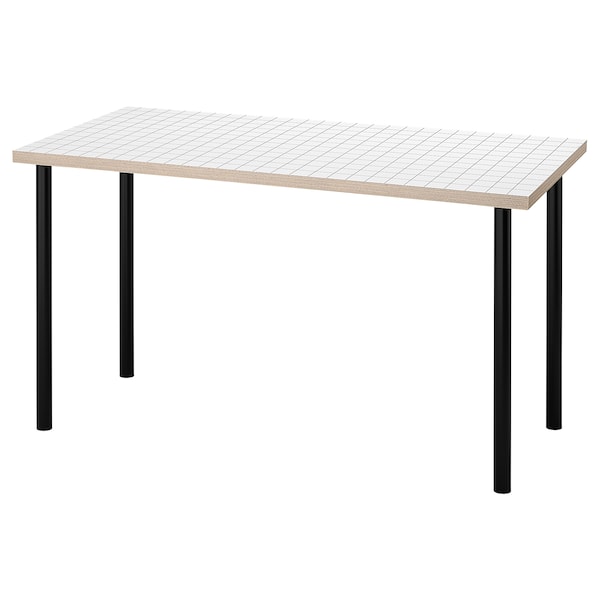 IKEA LAGKAPTEN / ADILS desk, 55 1/8x23 5/8 in White Anthracite / Black, Ikea Ireland | 0643WVOLT