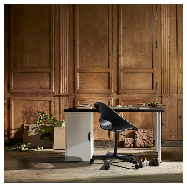 IKEA LAGKAPTEN / ALEX desk, 47 1/4x23 5/8 in Black / Brown / White, Ikea Ireland | 2097SQHKP
