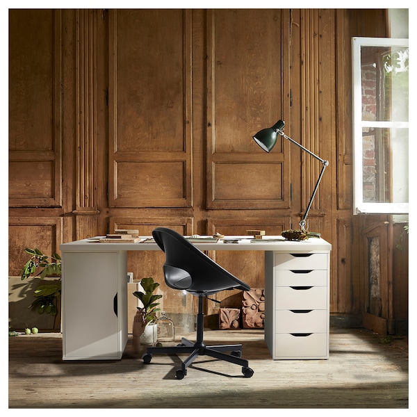 IKEA LAGKAPTEN / ALEX desk, 55 1/8x23 5/8 in White, Ikea Ireland | 4321OQWXZ