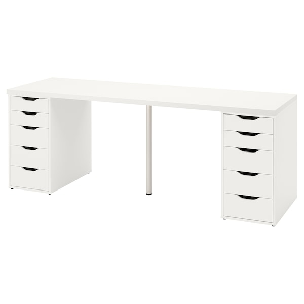 IKEA LAGKAPTEN / ALEX desk, 78 3/4x23 5/8 in White, Ikea Ireland | 1630KYVMU