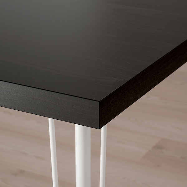 IKEA LAGKAPTEN / KRILLE desk, 47 1/4x23 5/8 in Black / Brown / White, Ikea Ireland | 8921JPRSH