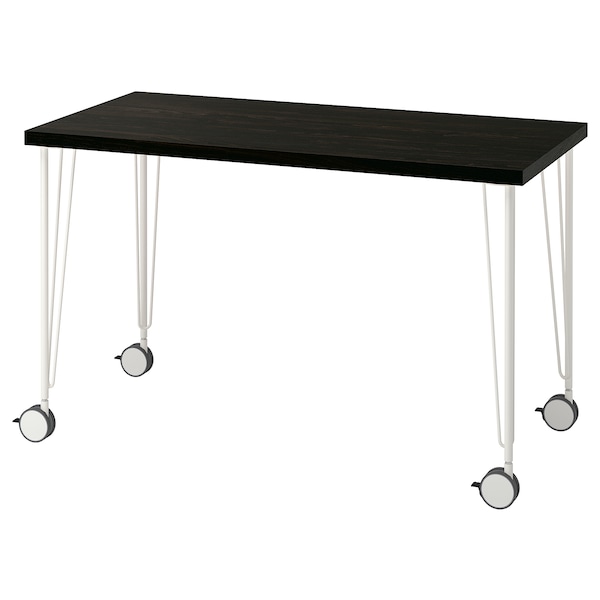 IKEA LAGKAPTEN / KRILLE desk, 47 1/4x23 5/8 in Black / Brown / White, Ikea Ireland | 8921JPRSH