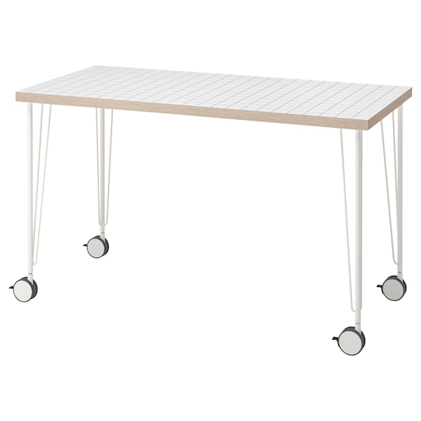 IKEA LAGKAPTEN / KRILLE desk, 47 1/4x23 5/8 in White Anthracite / White, Ikea Ireland | 7146LXUEZ