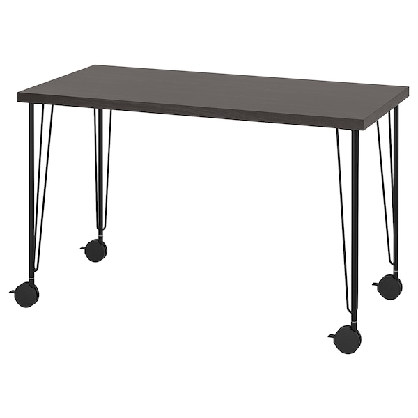 IKEA LAGKAPTEN / KRILLE desk, 47 1/4x23 5/8 in Black / Brown / Black, Ikea Ireland | 0254GUSVN