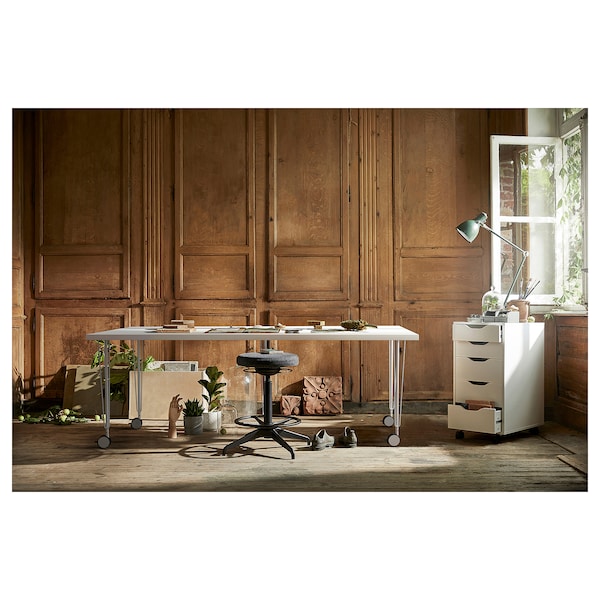 IKEA LAGKAPTEN / KRILLE desk, 78 3/4x23 5/8 in White, Ikea Ireland | 4586BLIMW