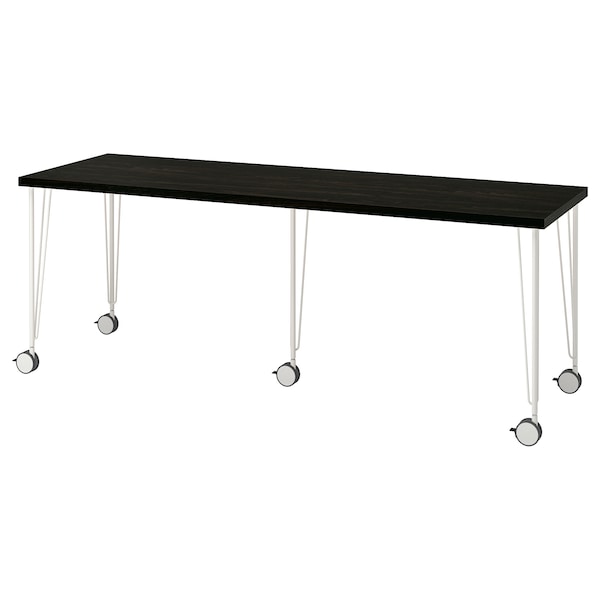 IKEA LAGKAPTEN / KRILLE desk, 78 3/4x23 5/8 in Black / Brown / White, Ikea Ireland | 0231QVTOA