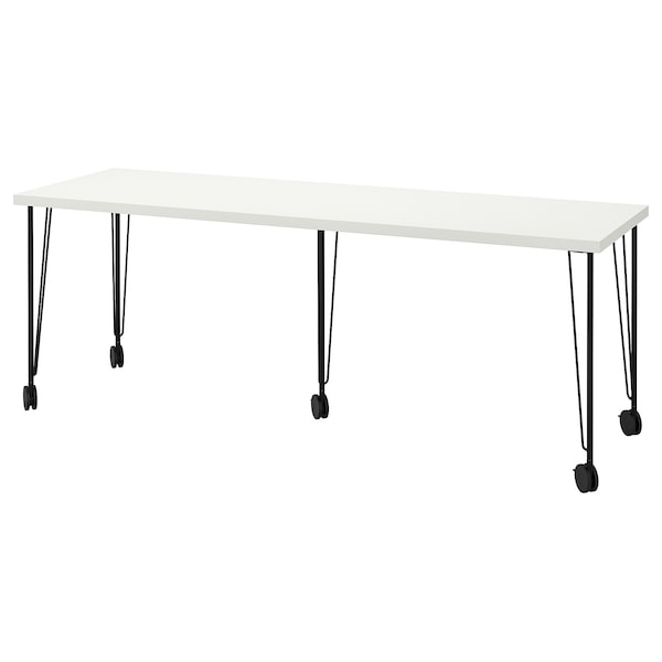 IKEA LAGKAPTEN / KRILLE desk, 78 3/4x23 5/8 in White / Black, Ikea Ireland | 1274AQZSD
