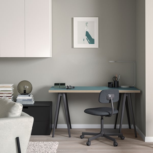 IKEA LAGKAPTEN / NÄRSPEL, 55 1/8x23 5/8 in Gray / Turquoise / Dark Gray, Ikea Ireland | 5706IANJC