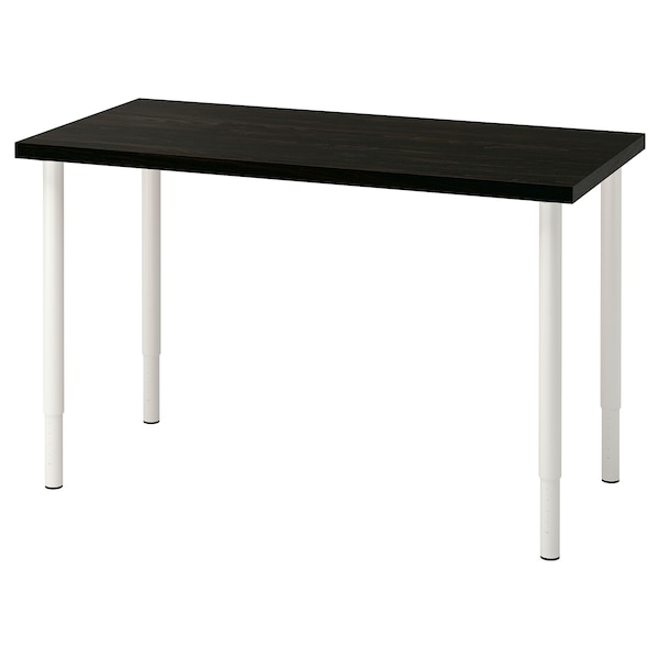 IKEA LAGKAPTEN / OLOV desk, 47 1/4x23 5/8 in Black / Brown / White, Ikea Ireland | 1235GFYCX