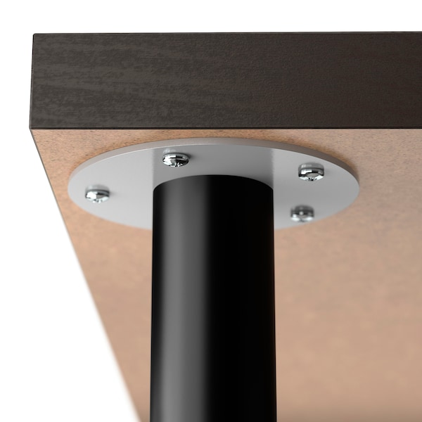 IKEA LAGKAPTEN / OLOV desk, 47 1/4x23 5/8 in Black / Brown / Black, Ikea Ireland | 9324PWHCJ