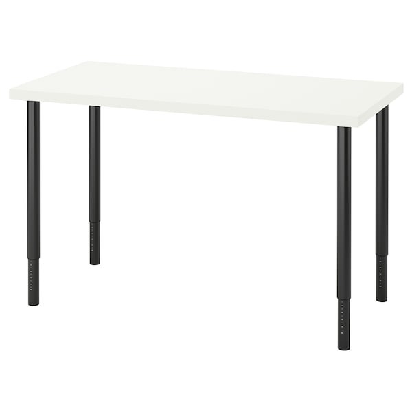 IKEA LAGKAPTEN / OLOV desk, 47 1/4x23 5/8 in White / Black, Ikea Ireland | 4793UFQNO