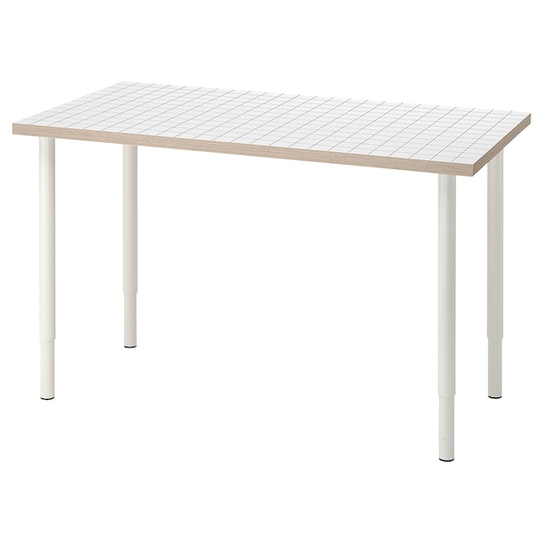IKEA LAGKAPTEN / OLOV desk, 47 1/4x23 5/8 in White Anthracite / White, Ikea Ireland | 2068NDKMJ