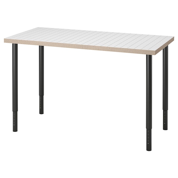 IKEA LAGKAPTEN / OLOV desk, 47 1/4x23 5/8 in White Anthracite / Black, Ikea Ireland | 6059QPJTO