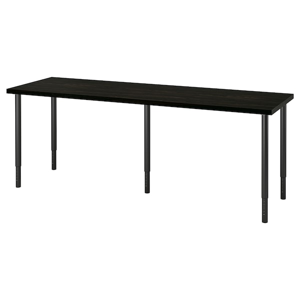 IKEA LAGKAPTEN / OLOV desk, 78 3/4x23 5/8 in Black / Brown / Black, Ikea Ireland | 2175EFUOI
