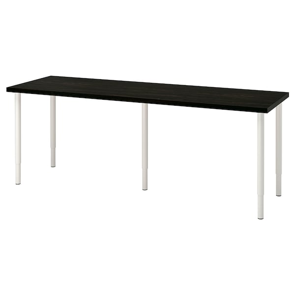 IKEA LAGKAPTEN / OLOV desk, 78 3/4x23 5/8 in Black / Brown / White, Ikea Ireland | 5698SGTKU