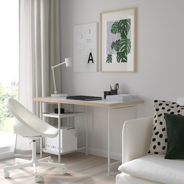 IKEA LAGKAPTEN / SPÄND desk, 47 1/4x23 5/8 in White / Anthracite, Ikea Ireland | 8059ZWOEC