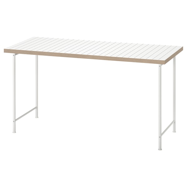 IKEA LAGKAPTEN / SPÄND desk, 55 1/8x23 5/8 in White / Anthracite, Ikea Ireland | 7609NFGAJ