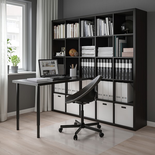 IKEA LAGKAPTEN tabletop, 47 1/4x23 5/8 in Black / Brown, Ikea Ireland | 1592AZLFU