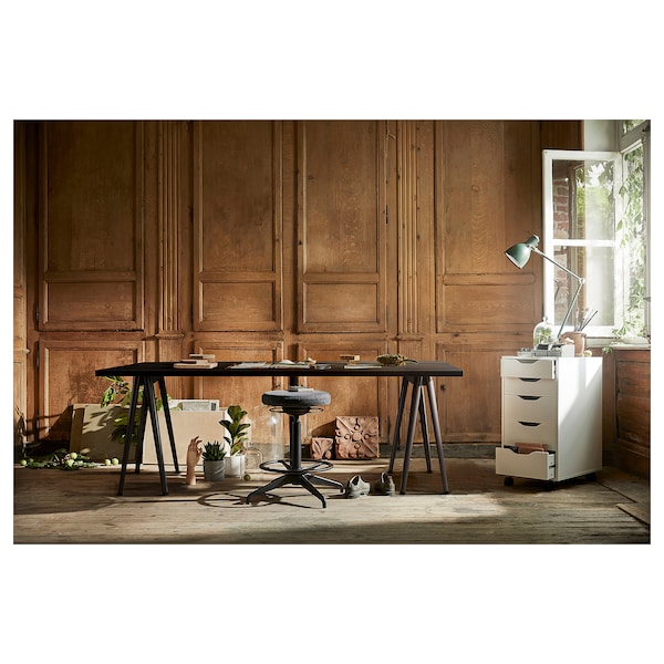 IKEA LAGKAPTEN tabletop, 78 3/4x23 5/8 in Black / Brown, Ikea Ireland | 0458AISVW