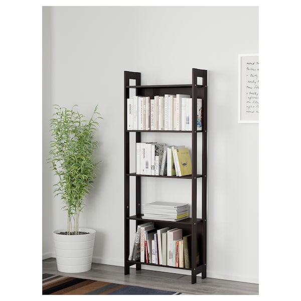 IKEA LAIVA Bookcase, black-brown, 24 3/8x65 in, Ikea Ireland | 6325KPCXM
