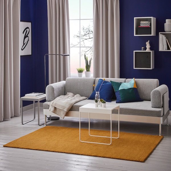 IKEA LANGSTED Rug, low pile, 4 ' 4 inx6 ' 5 in Yellow, Ikea Ireland | 5469WDNPX