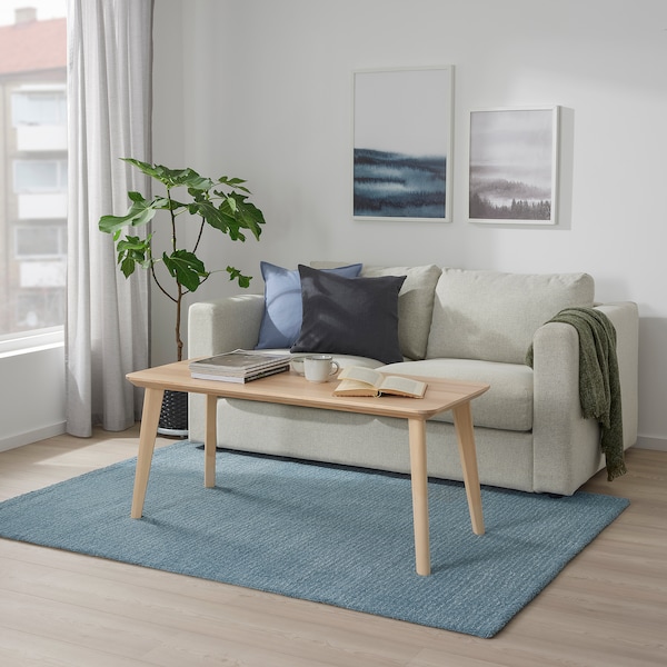 IKEA LANGSTED rug, low pile, light blue, 4'4 inx6'5 in Blue, Ikea Ireland | 2186BEGQH