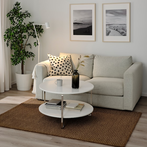 IKEA LANGSTED rug, low pile, light brown, 4'4 inx6'5 in Brown, Ikea Ireland | 4567BYAQS