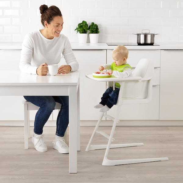 IKEA LANGUR high chair with tray, white, Ikea Ireland | 2748ZOHKI