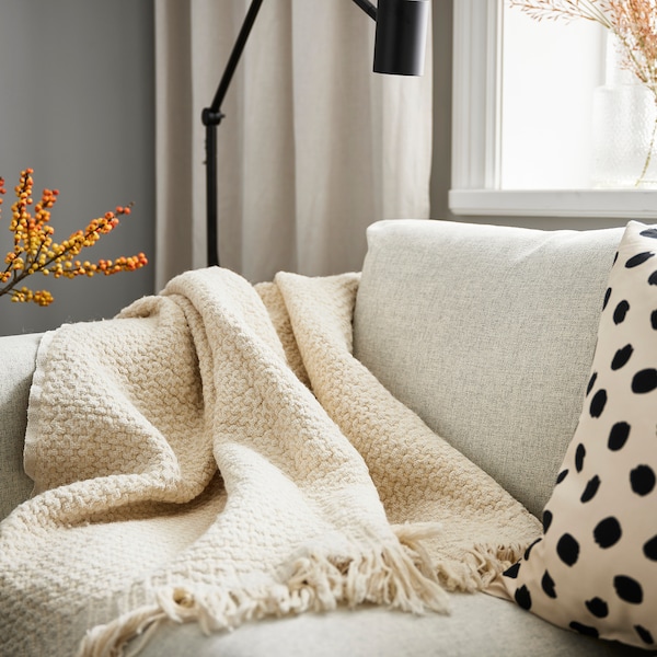IKEA LAPPTÅG throw, 51x67 in Beige, Ikea Ireland | 8642BTDQA