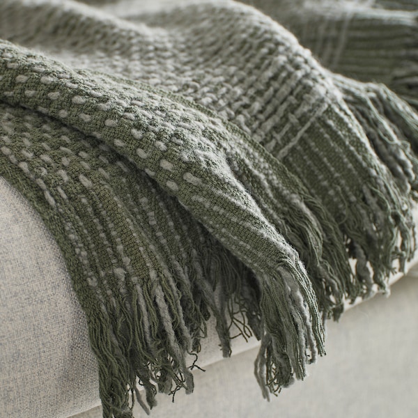 IKEA LAPPTÅG throw, 51x67 in Green, Ikea Ireland | 2690HSAZL