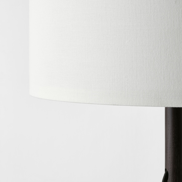IKEA LAUTERS Floor lamp with LED bulb, brown ash White, Ikea Ireland | 7516GJMOF