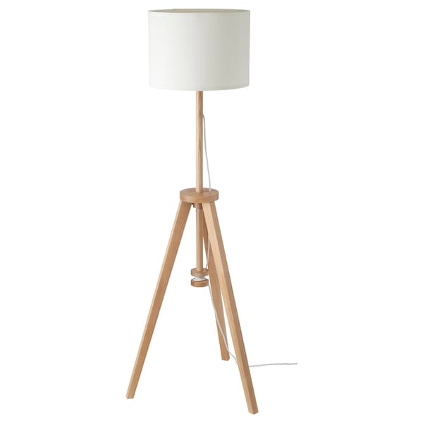 IKEA LAUTERS floor lamp, ash/white Ash / White, Ikea Ireland | 1687EWJPO