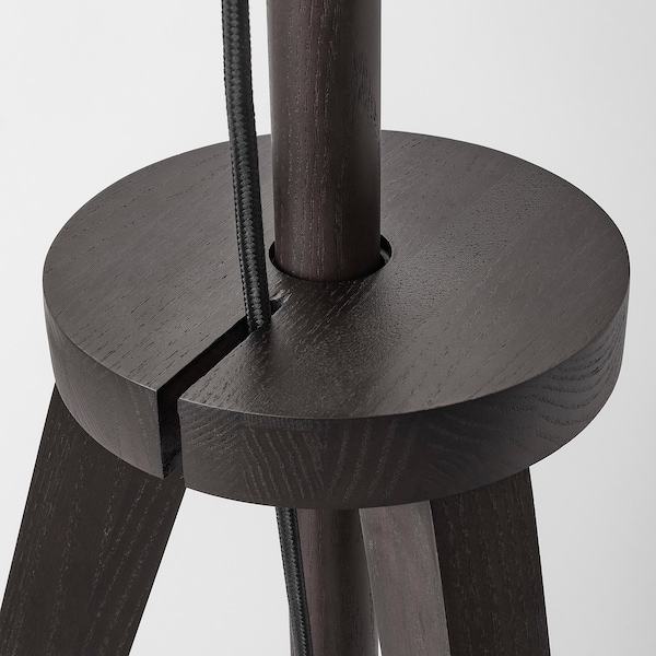IKEA LAUTERS floor lamp, brown ash White, Ikea Ireland | 4705LHFUV