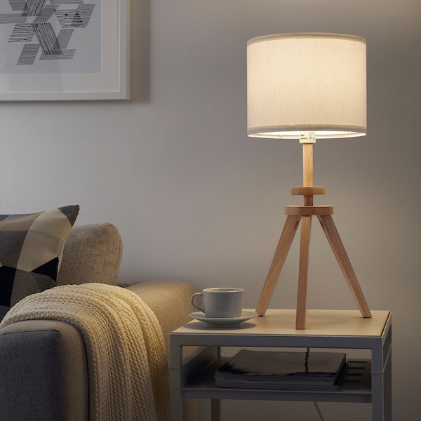 IKEA LAUTERS table lamp, ash/white Ash / White, Ikea Ireland | 9507VLKXJ