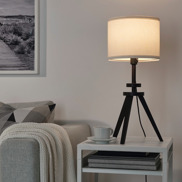 IKEA LAUTERS table lamp, brown ash White, Ikea Ireland | 1958WJLAT