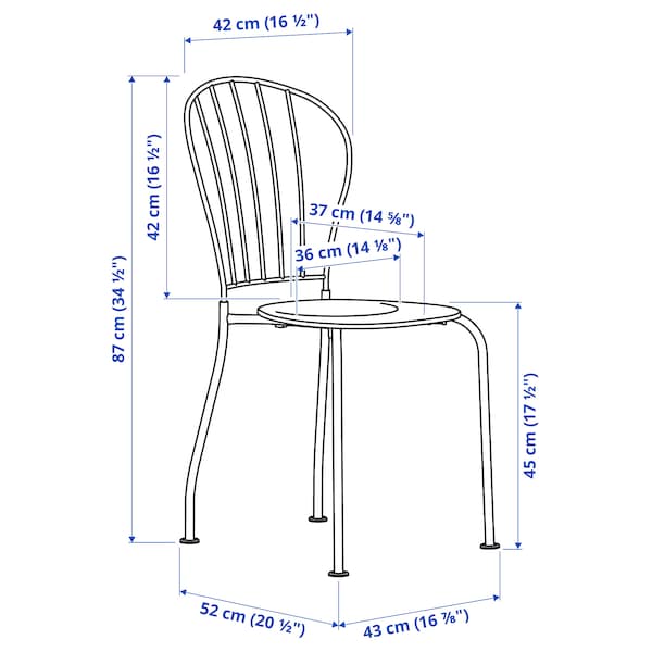 IKEA LÄCKÖ Chair, outdoor, gray, Ikea Ireland | 0725OJDQG