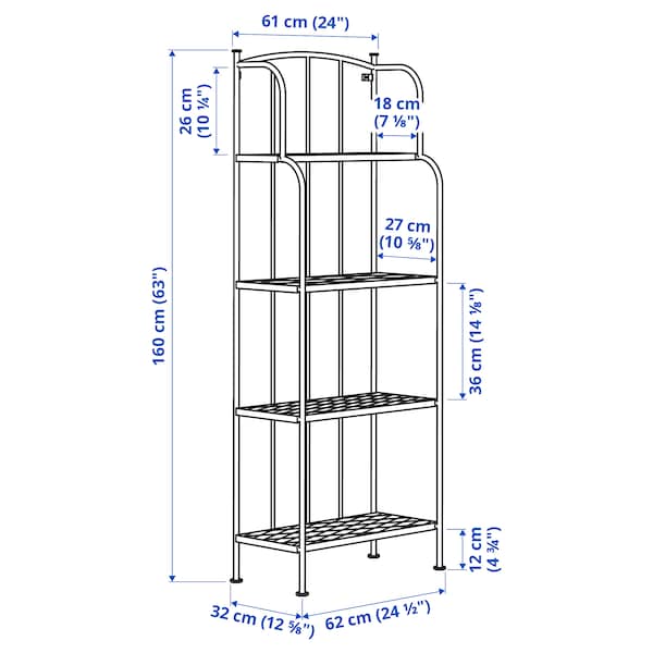 IKEA LÄCKÖ Shelving unit, outdoor, gray, Ikea Ireland | 0592WSGRQ