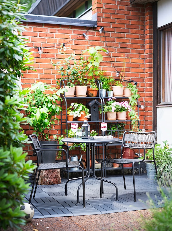 IKEA LÄCKÖ Table, outdoor, gray, 27 1/2 in, Ikea Ireland | 6317UFJWN