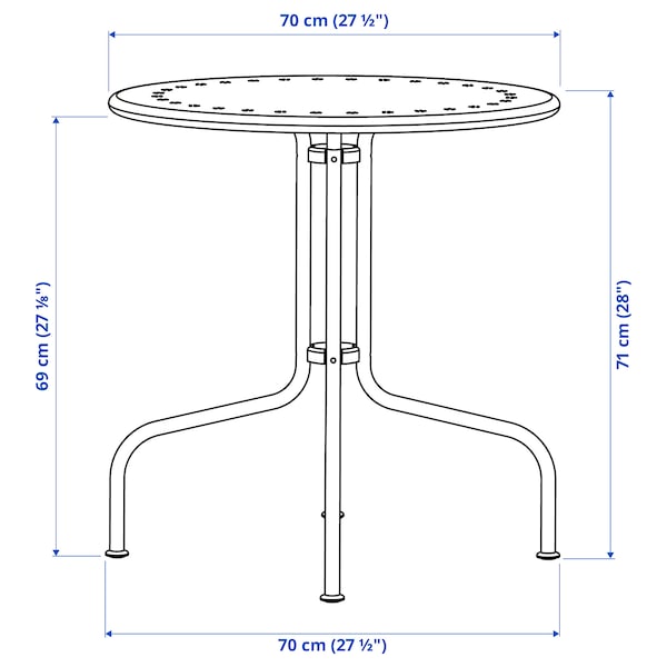 IKEA LÄCKÖ Table, outdoor, gray, 27 1/2 in, Ikea Ireland | 6317UFJWN