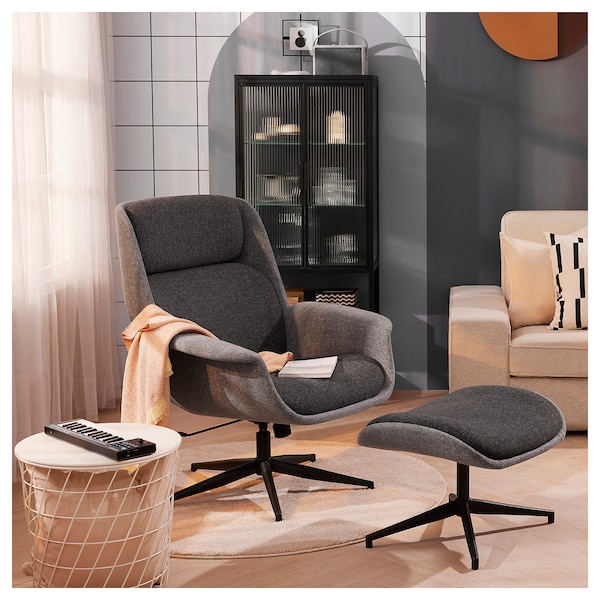 IKEA ÄLEBY ottoman, Gunnared medium gray/dark gray, Ikea Ireland | 3164MNSIO